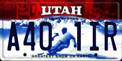 UT license plate A401IR