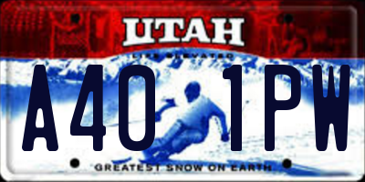 UT license plate A401PW