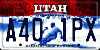 UT license plate A401PX