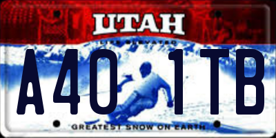 UT license plate A401TB