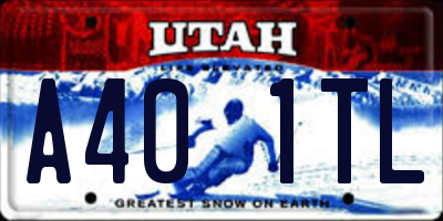 UT license plate A401TL