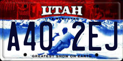 UT license plate A402EJ