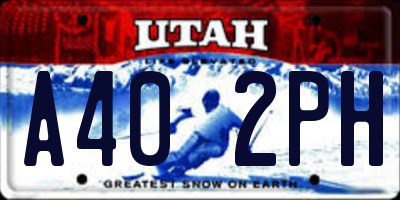 UT license plate A402PH
