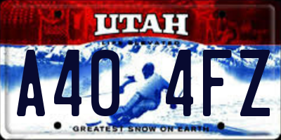 UT license plate A404FZ