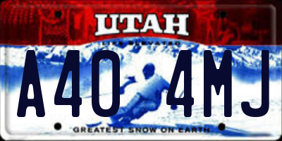 UT license plate A404MJ