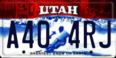 UT license plate A404RJ