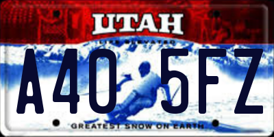 UT license plate A405FZ