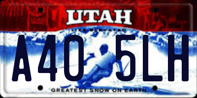 UT license plate A405LH