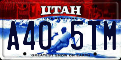 UT license plate A405TM