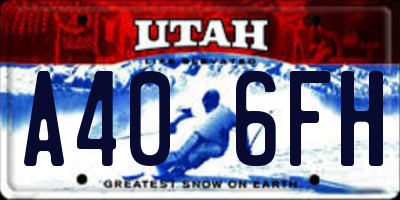 UT license plate A406FH
