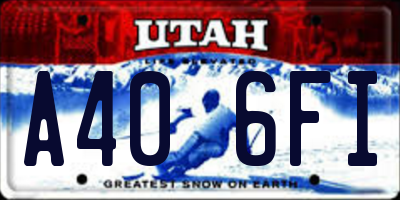 UT license plate A406FI