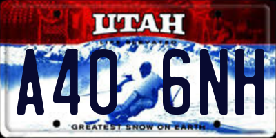 UT license plate A406NH