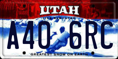 UT license plate A406RC