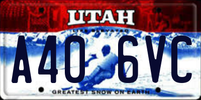UT license plate A406VC