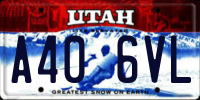 UT license plate A406VL
