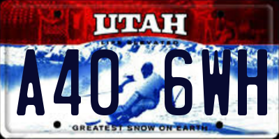 UT license plate A406WH