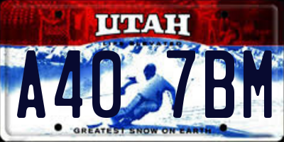 UT license plate A407BM