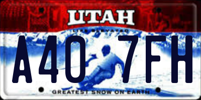 UT license plate A407FH