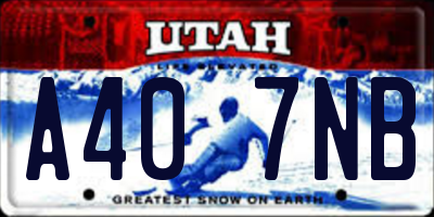 UT license plate A407NB