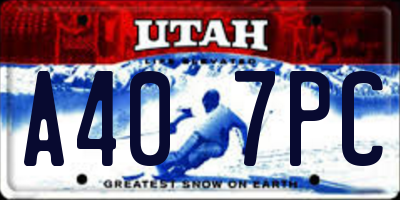 UT license plate A407PC