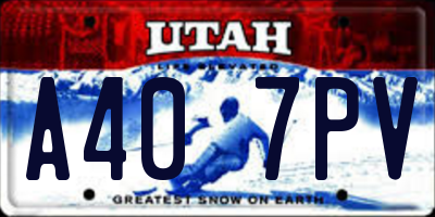 UT license plate A407PV