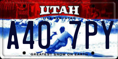 UT license plate A407PY