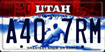 UT license plate A407RM