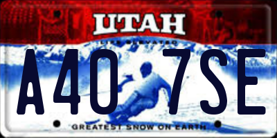 UT license plate A407SE
