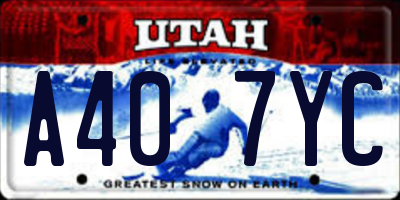UT license plate A407YC