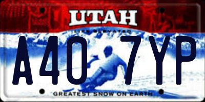 UT license plate A407YP