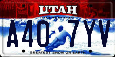 UT license plate A407YV
