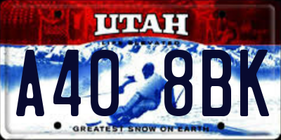 UT license plate A408BK