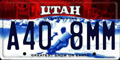 UT license plate A408MM
