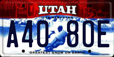 UT license plate A408OE