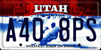 UT license plate A408PS