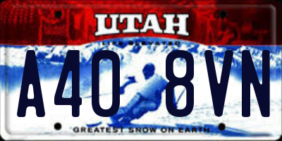 UT license plate A408VN