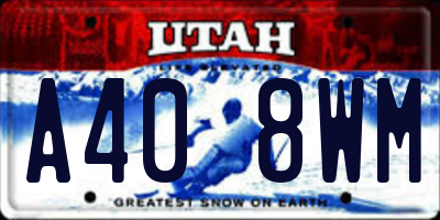UT license plate A408WM