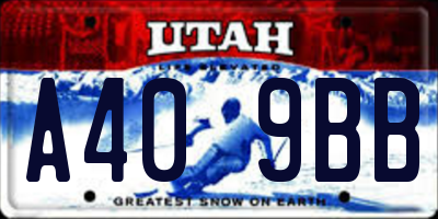 UT license plate A409BB