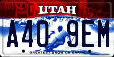 UT license plate A409EM