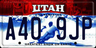 UT license plate A409JP