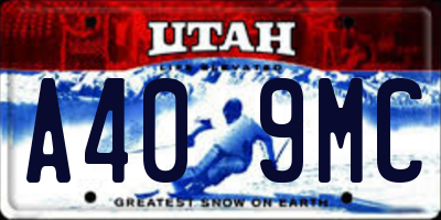 UT license plate A409MC