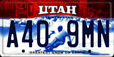 UT license plate A409MN