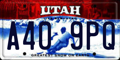 UT license plate A409PQ