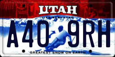 UT license plate A409RH