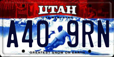 UT license plate A409RN