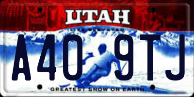 UT license plate A409TJ