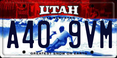 UT license plate A409VM
