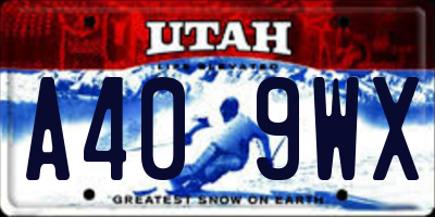 UT license plate A409WX