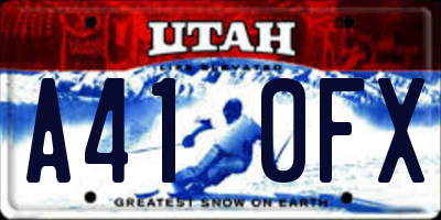 UT license plate A410FX