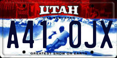 UT license plate A410JX
